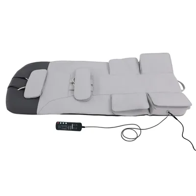 Image de Tapis de massage pour tout le corps, tapis de massage avec coussins gonflables, tapis de massage extensible pour tout le corps, gris