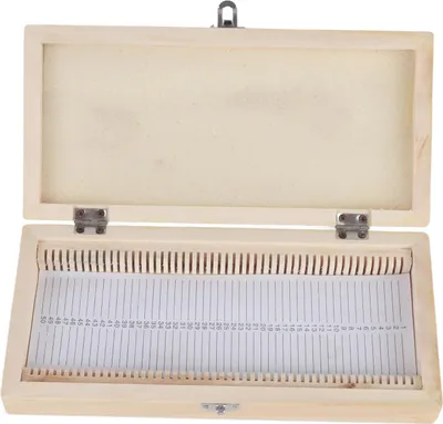 Immagine prodotto di 50PCS Biologia vetro preparati diapositive campioni legno Slide Storage Box Case