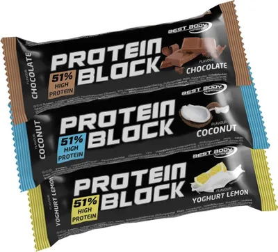 Produktbild von Best Body Nutrition - Protein Block - Mix Box - 15 x 90 g Riegel
