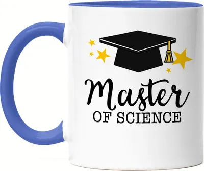 Produktbild von Master of Science Tasse Blau Abschluss Geschenk Studium Absolvent Masterabschluss Studium Uni