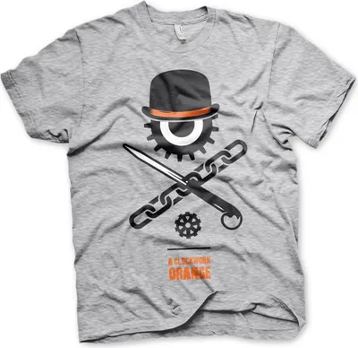 Produktbild von Clockwork Orange Bowler Eye T-Shirt - Medium - Heather-Grey