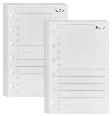 Obrázek produktu pro Seznam úkolů, vložky formátu A7 pro šestimístové pořadníky, 90 listů / 180 stran, papír o gramáži 100 g/m²