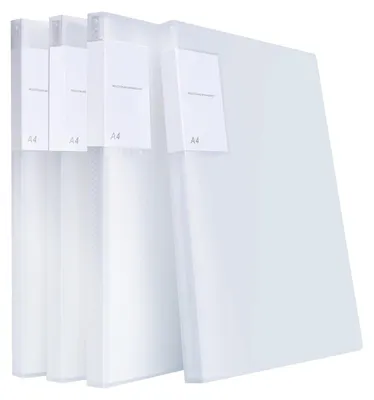 Image de Lot de 4 classeurs A4 avec 30 pochettes transparentes