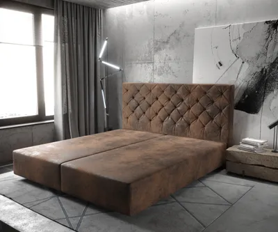 Produktbild von DELIFE Boxspringgestell Dream-Great 180x200 cm Mikrofaser Braun