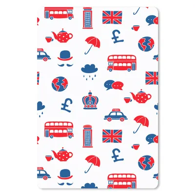 Produktbild von MuchoWow® Mauspad Mousepad England - Muster - London 18x27 cm - Mousepads - Maus Mat - Pad - Mausunterlage