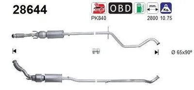 Obrázek produktu pro Katalyzátor Peugeot 407 1,8 Euro 3