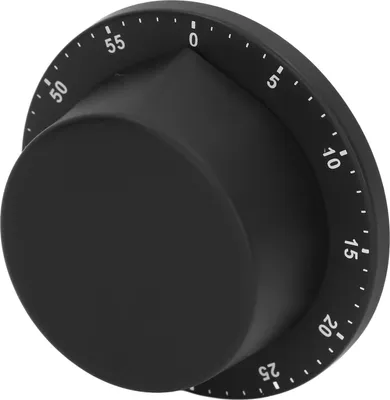 Obrázek produktu pro Kuchyňský mechanický časovač 304 z nerezové oceli, magnetický časovač na vaření, černý