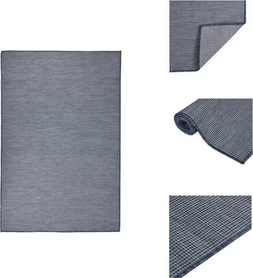 Produktbild von vidaXL Outdoor-Teppich Flachgewebe 120x170 cm Blau -  Teppiche