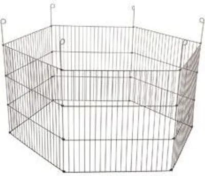 Obrázek produktu pro Ohrádka kovová pro morčata šedá 6 stěn 120cm Zolux