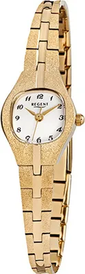 Produktbild von Regent Stahl Damen Uhr F-308 Quarzuhr Armband gold D2URF308