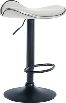 Obrázek produktu pro Bílá koženková barová židle - Stolička - Plynule nastavitelný a o 360° otočný sedák