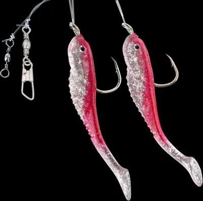 Produktbild von Dega Gummifischvorfach Pink/Glitter Farbe Pink/Glitter