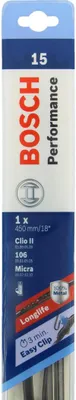 Produktbild von Bosch 1931045, Scheibenwischerblatt, Schwarz, Gummi, Karton mit Aufhänger, 1 Stück(e), China