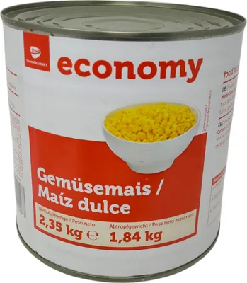 Produktbild von TGE Gemüsemais 2,35kg 1,84kg Abtropfgewicht Mais Vorrat Konserve