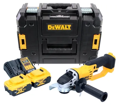 Produktbild von DeWalt DCG 412 P2T Akku Winkelschleifer 18 V 125 mm + 2x Akku 5,0 Ah + Ladegerät + TSTAK