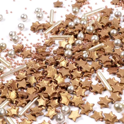Produktbild von Streuselheld Glitzer Weihnachten 40g Streusel zum Dekorieren und Verzieren von Gebäck aller Art wie Torten Kuchen Keksen Zuckerstreusel