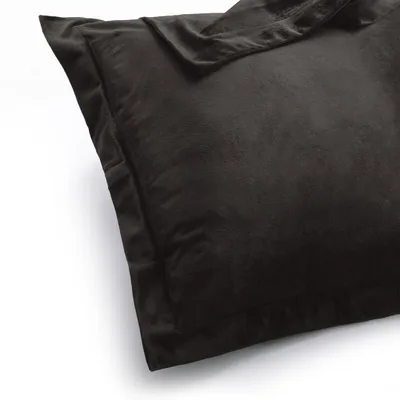 Produktbild von Kissenhülle Kissenbezug 2er Set 50x70 cm Schwarz Dekokissen Samt Wohnzimmer Side