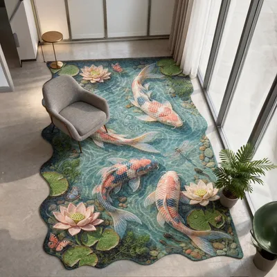Produktbild von Conceptum Hypnose, Hochwertiger Teppich 80 x 300 cm, Blau, 100% Polyester, rutschfest