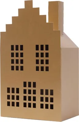 Produktbild von TrendLine Windlicht Metall Haus 26 x 15 cm gold