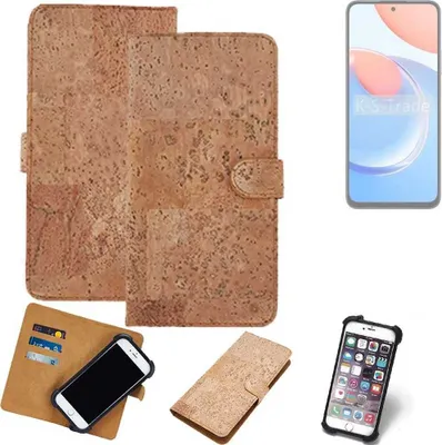 Produktbild von K-S-Trade Hülle kompatibel mit Honor Play 8T  Kork Handyhülle Cover  Schutzhülle TPU Case Bumper in Hellbraun, (1x)