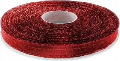 Obrázek produktu pro METALLIC RIBBON dekorativní stuha na roli RED Christmas 6mm x 22m
