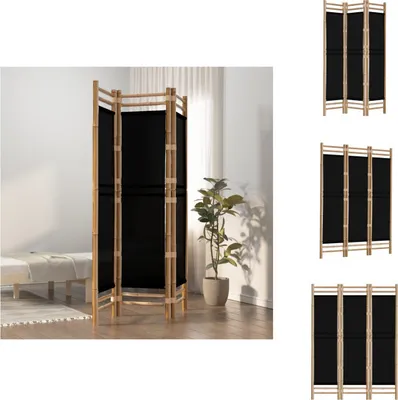 Obrázok produktu pre vidaXL 3-dielny skladací paraván 120 cm z bambusu a plátna - rozdeľovač izieb