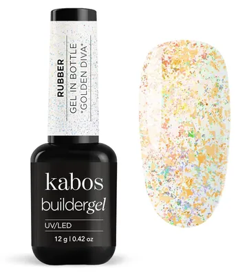Obrázok produktu pre Kabos Builder Gel Rubber vo fľaštičke Stavebný gél na gélové nechty 12 g | Golden Diva