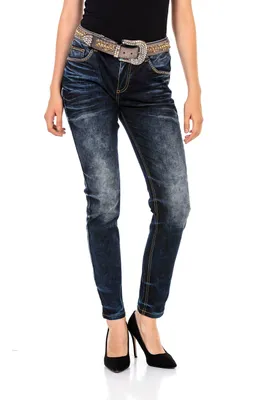 Immagine prodotto di WD465: Jeans slim fit da donna con dettagli in borchie