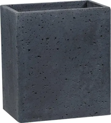 Zdjęcie produktu dla Donica Betonowa Zewnętrzna Na Dwór Z Otworami Zadora LINEA S 35x22x40 grafitowy