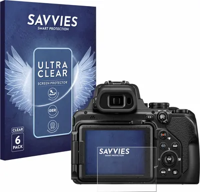 Produktbild von 6x Für Nikon Coolpix P1100 Schutzfolie Savvies Displayschutz Display Schutz Folie Klar Transparent