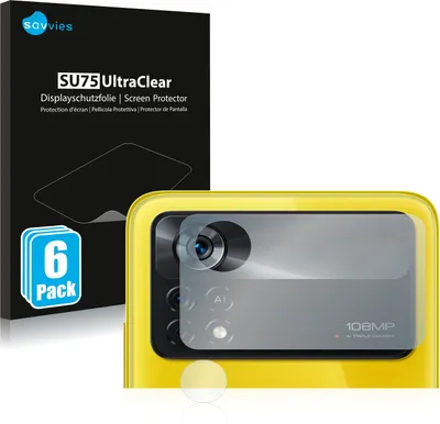 Produktbild von 6x Für Xiaomi Poco X4 Pro 5G (NUR Kameraschutz) Schutzfolie Savvies Displayschutz Display Schutz Folie Klar Transparent