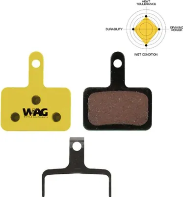 Produktbild von Wag Deore 525 Organische Scheibenbremsbeläge Golden Golden One Size