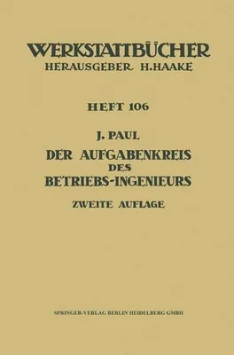 Obrázek produktu pro Der Aufgabenkreis des Betriebs-Ingenieurs