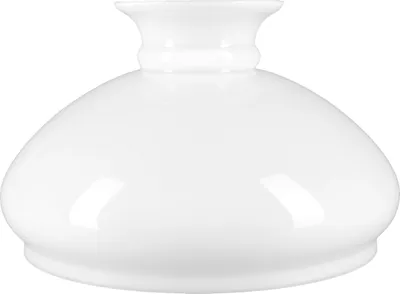 Image de Verre de lampe Verre de rechange Verre à pétrole Abat-jour en verre Ø 275mm Verre opalin blanc