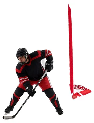 Produktbild von VEVOR Hockeytor mit Rückwand und Zielen, 307x183 cm Straßen-Stahl-Hockeytor-Set, professionelles, leichtes und tragbares Trainingsgerät, langlebiges Netz für Innen- und Außenbereich, einfache Montage, Weiß/Rot