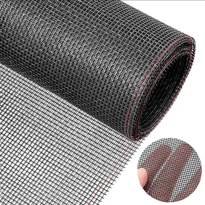 Produktbild von Fliegengitter Insektenschutz Glasfasergewebe - 120 x 250 cm - Schwarz - Für Fenster und Türen