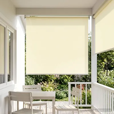 Image de Store enrouleur Protection UV Crème 140 x 230 cm Polyester