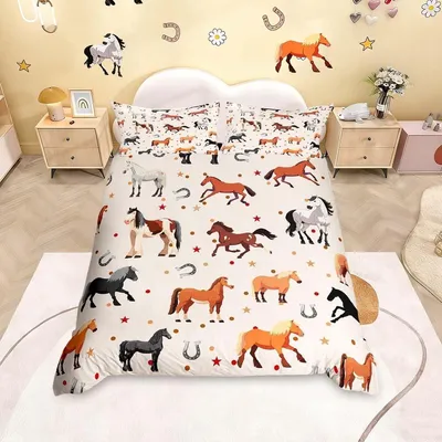 Immagine prodotto di Copripiumino con cavallo al galoppo per bambini
