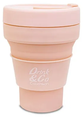 Obrázek produktu pro Kubek silikonowy 355 ml pastelowy powder peach
