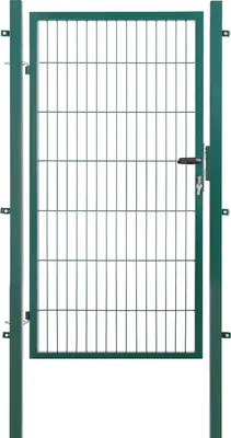 Produktbild von Arvotec Gartentor BxH 100x140 cm mit Schließzylinder und Zaunanschluss Moosgrün Gitterzauntor Stabmattentor Einzeltor Doppelstabmattentor Gartentür
