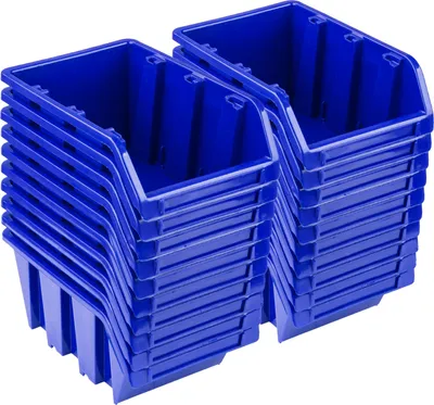 Produktbild von Set 20 x Stapelboxen NP8 blau Lagerboxen Sortierboxen