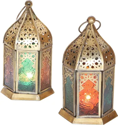 Produktbild von Orientalische Glas-Windlichter Nael Multifarbig 2er Set