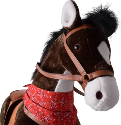 Produktbild von TE-Trend Reitpferd Pferde Spielzeug Schaukelpferd Pferd zum draufsitzen Stehpferd