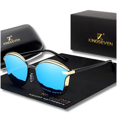 Zdjęcie produktu dla Okulary Przeciwsłoneczne Damskie Kingseven Kocie Polaryzacja Uv400 + Etui