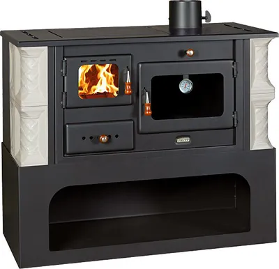 Immagine prodotto di Caminetto a legna 10 kW con Vetroceramica (bianco) 1P34-K ALB