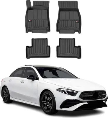 Produktbild von 2018-2025 Mercedes A Klasse W177 Fußmatten TPE Schwarz 4 tlg
