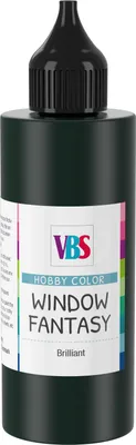 Produktbild von VBS Window Fantasy 85 ml Fensterfarbe für kreative Glasmalerei Kontur-Schwarz