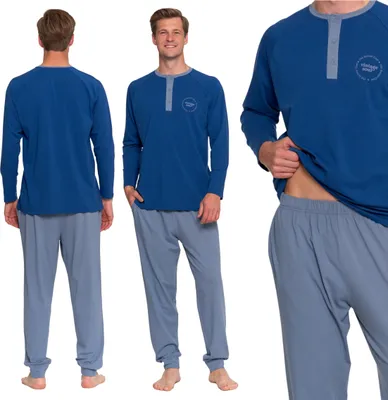 Produktbild von Herren Schlafanzug Zweiteilig Lange Ärmel Und Hosen Lose Bequem Moraj L