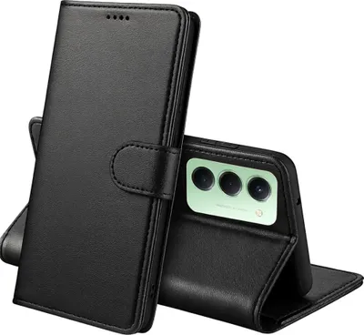 Produktbild von Hülle für Xiaomi Redmi 15 - Schwarze Brieftasche Klappe Magnetisiert Aufbewahrung Karten Handyhülle Phonillico®