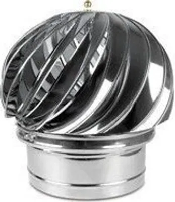 Produktbild von Kaminaufsatz säurebeständigen Edelstahl drehbarer Kugelaufsatz Schornsteinaufsatz Lüftungsaufsatz Ofen Schornsteinhaube Schornsteinabdeckung 125mm